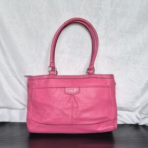 Coach Pink Leather Shoulder Bag